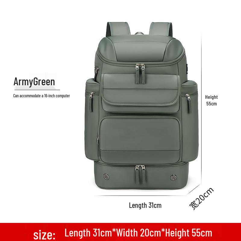 Men’s Large Capacity Sports Travel Backpack: Lightweight, Wet/Dry Separation, Business Trip & School Computer Bag