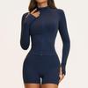Women's Zipper Long Sleeve Yoga and Fitness Set - Autumn/Winter Slim Fit Sportswear