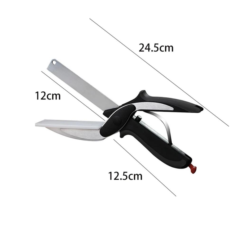 Separable Stainless Steel Barbecue Steak Cutting Shear Household Vegetable Scissors 2 In 1 Multi Kitchen Tool Fruit Knife
