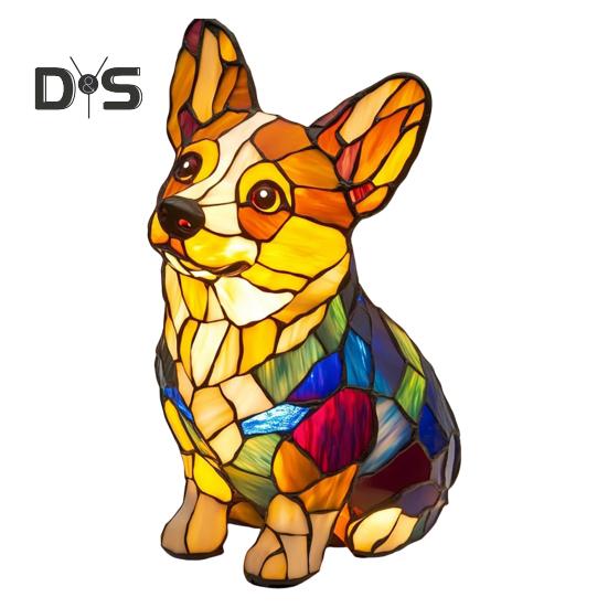 

Настольная лампа в виде щенка, винтажная лампа в виде корги и мопса, прикроватная тумбочка из смолы с изображением животных, ночник, светодиодный светильник в собачьей тематике для спальни, гостиной, офиса I