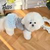 Comfortable Dog Clothing Blue Tutu Dress, Sleeveless Cute Heart Print Girl Summer Female Clothes Doggie Princess Dress for Small Dogs Bichon