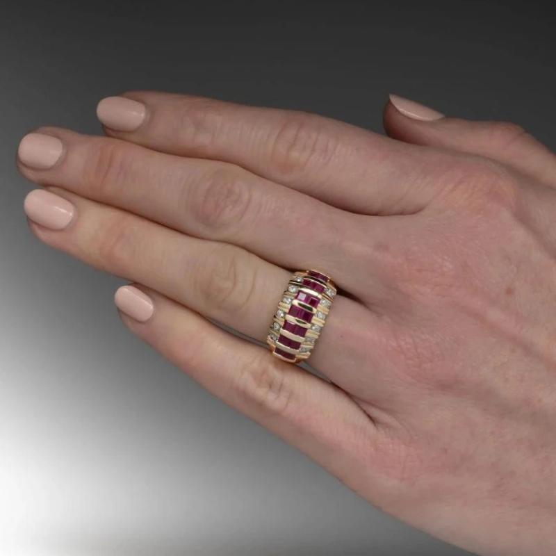 Small Retro Design Inlaid with Zircon Geometric Ring, Women's Trendy Holiday Party Accessories Jewelry