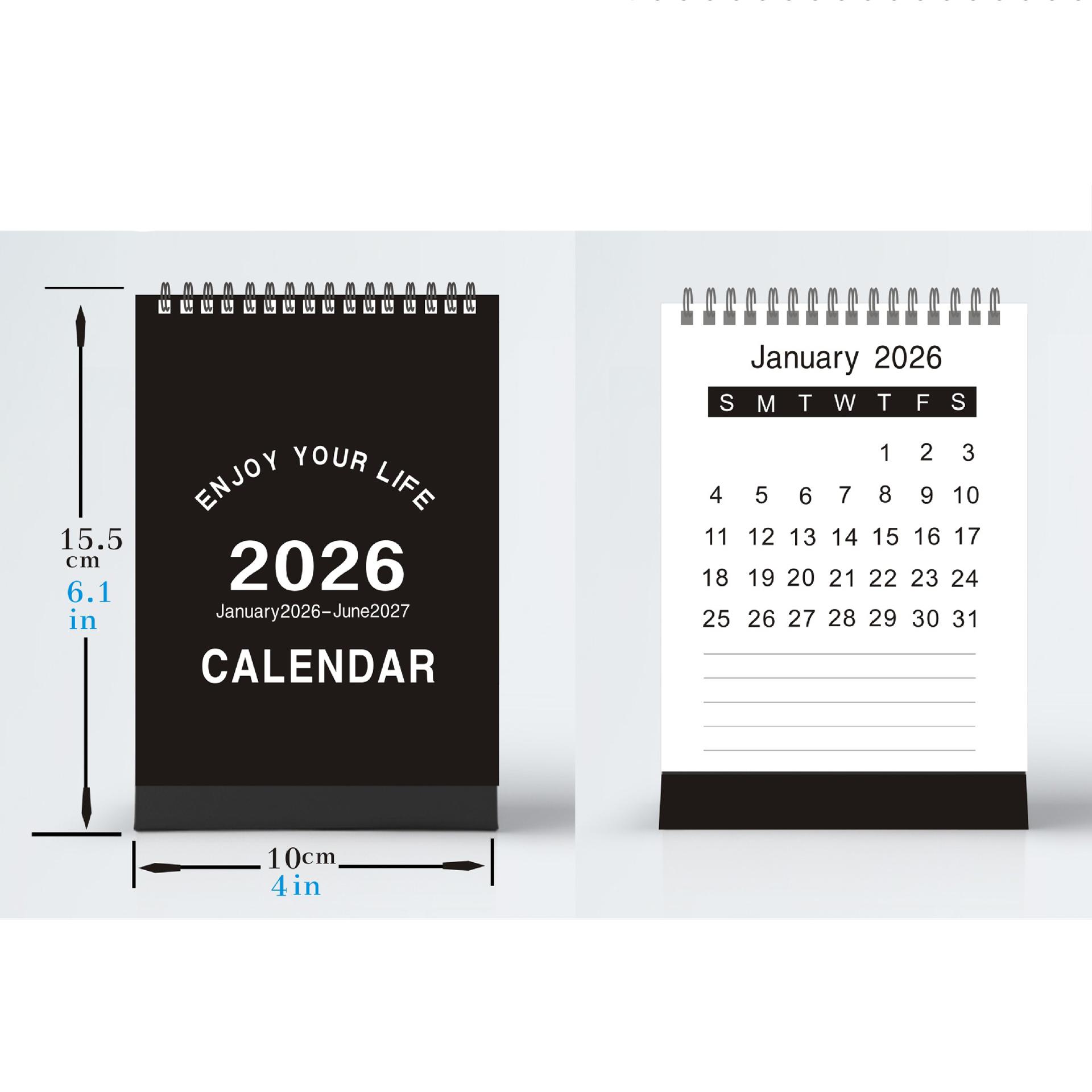 Mini Desk Calendar 2026 Standing Flip Desktop Calendar Monthly Small Planner