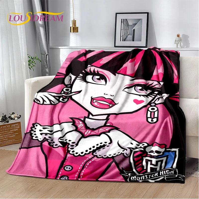Cartoon Monster High Draculaura Wampir Miękkie Koce, Utrzymuj Ciepły Koc Wygodny Na Piknik Łóżka Sofa Dom Sypialnia Dzieci