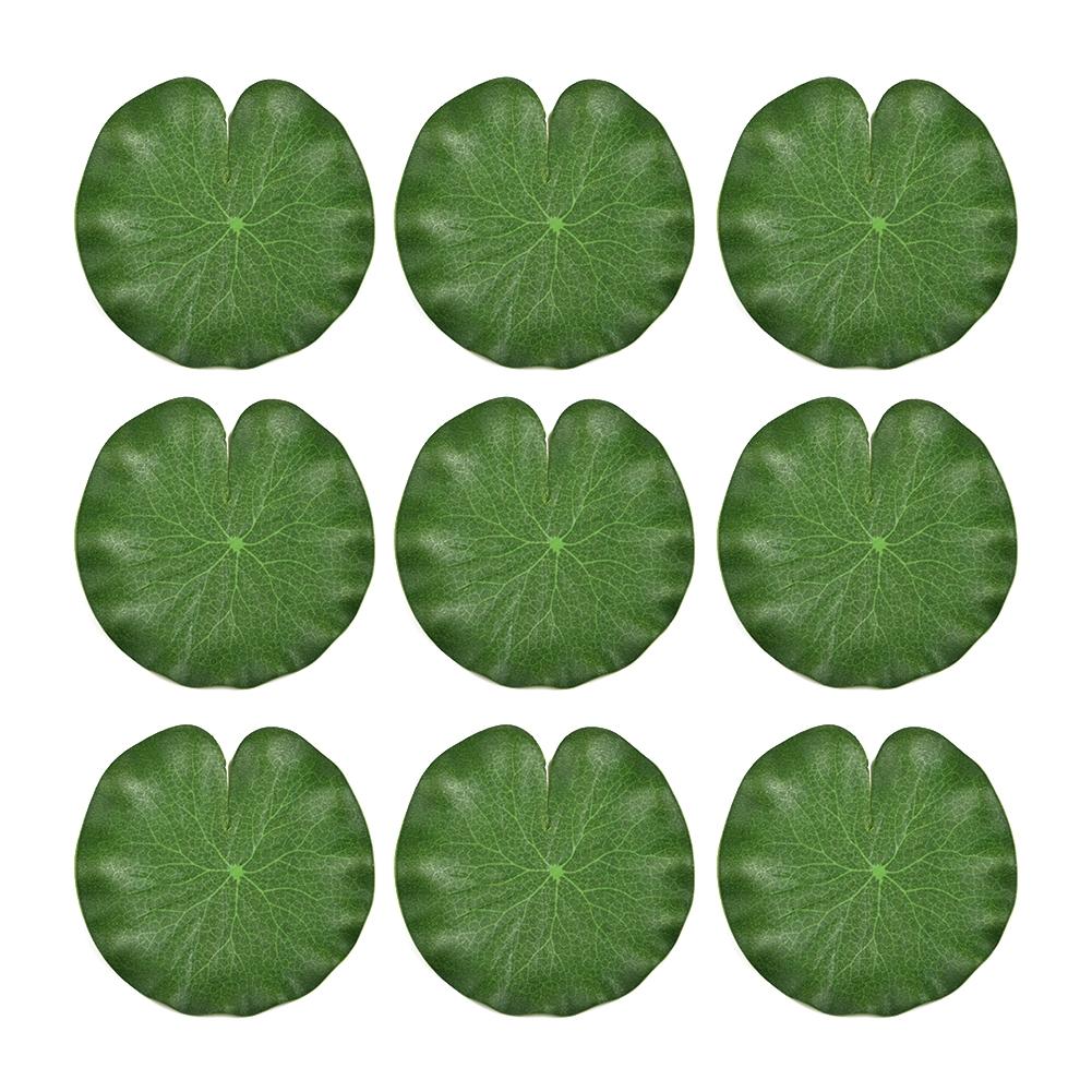 10 Pieces Artificial Fake Lotus Leaf Pool Floating Plants Home Table Party Decor