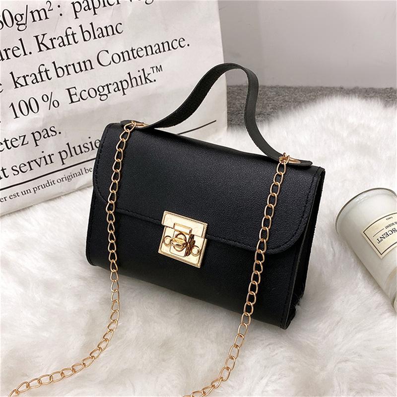 Dámská móda Reliéfní PU kůže Taška přes rameno Řetězová Ležérní crossbody kabelka