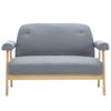 Vidaxl Sofa 2-Osobowa Tapicerowana Tkaniną, Jasnoszara
