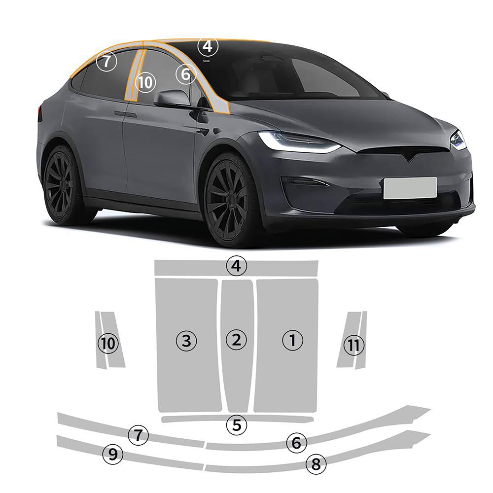 8.5MIL TPU Car Bumper Paint Protection Film PPF for Tesla Model X 2025 2025 2025 Pre Cut Anti-Scratch Resistant Clear Bra Kit