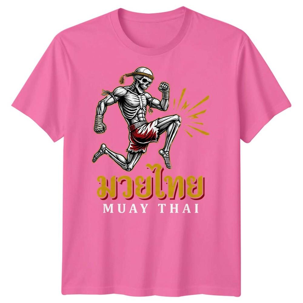 Muay Thai Skeleton Mma Unisexs T Shirt Mixed Martial Arts Cotton Graphic Tee