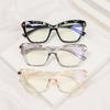 Square Cat Eye Oversized Eyeglasses Women Multi-section Trending Brand Design Optical Computer Computer Goggles Glasses