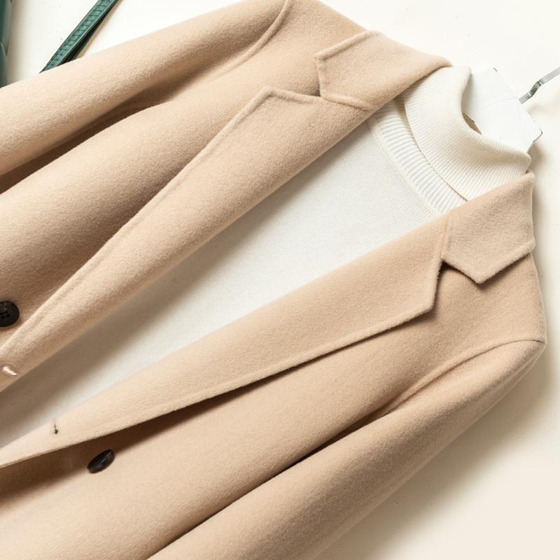 100% Wool Women Coat MODERN NEW SAGA Autumn Wool Blazer Handmade Pea Coat Winter Warm Wool Coat