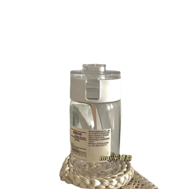 Portable Transparent Kawaii Water Bottle Sports Water Cup Plastic Handy Cup Outdoor Travel Office Essential Water Bottle ]Cup