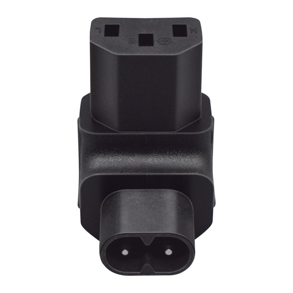 IEC320 C8 auf C13 Netzkabeladapter PVC-Konstruktion Stecker auf Buchse Aufwärts gebogen für einfache Verbindung JD46