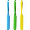 3 Pcs Silicone Jar Spatula, Jam Cheese Spatula with Long Handle, Heat-Resistant Spatula for Baking and Cooking(Green,Blue,Yellow)