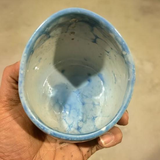 Ciotola Spogliaerbe per Erbe in Ceramica Tazza Spelafoglie per Erbe Fatta a Mano con Diverse Dimensioni di Fori Rotondi Strumenti Efficienti per Rimuovere le Foglie