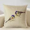Watercolor Animal Bird Home Sofa Pillow Case Kingfisher Printed Decoration Throw Pillowcas 45x45cm Cushion Cover