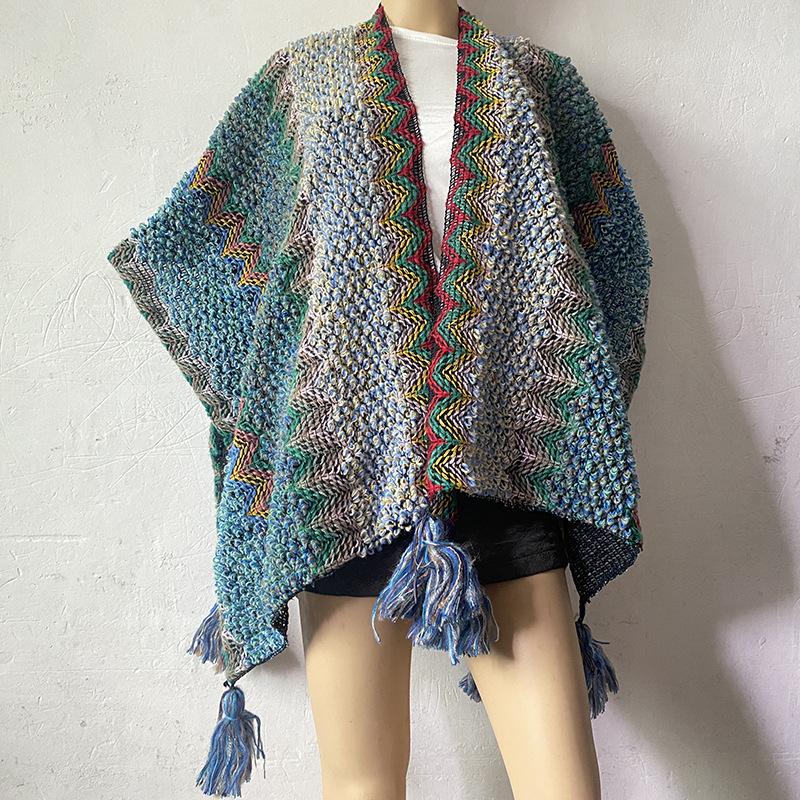 Ethnic Shawl Cape for Travel - Women's Tibetan, Xinjiang, Qinghai, Yunnan Cloak Scarf 