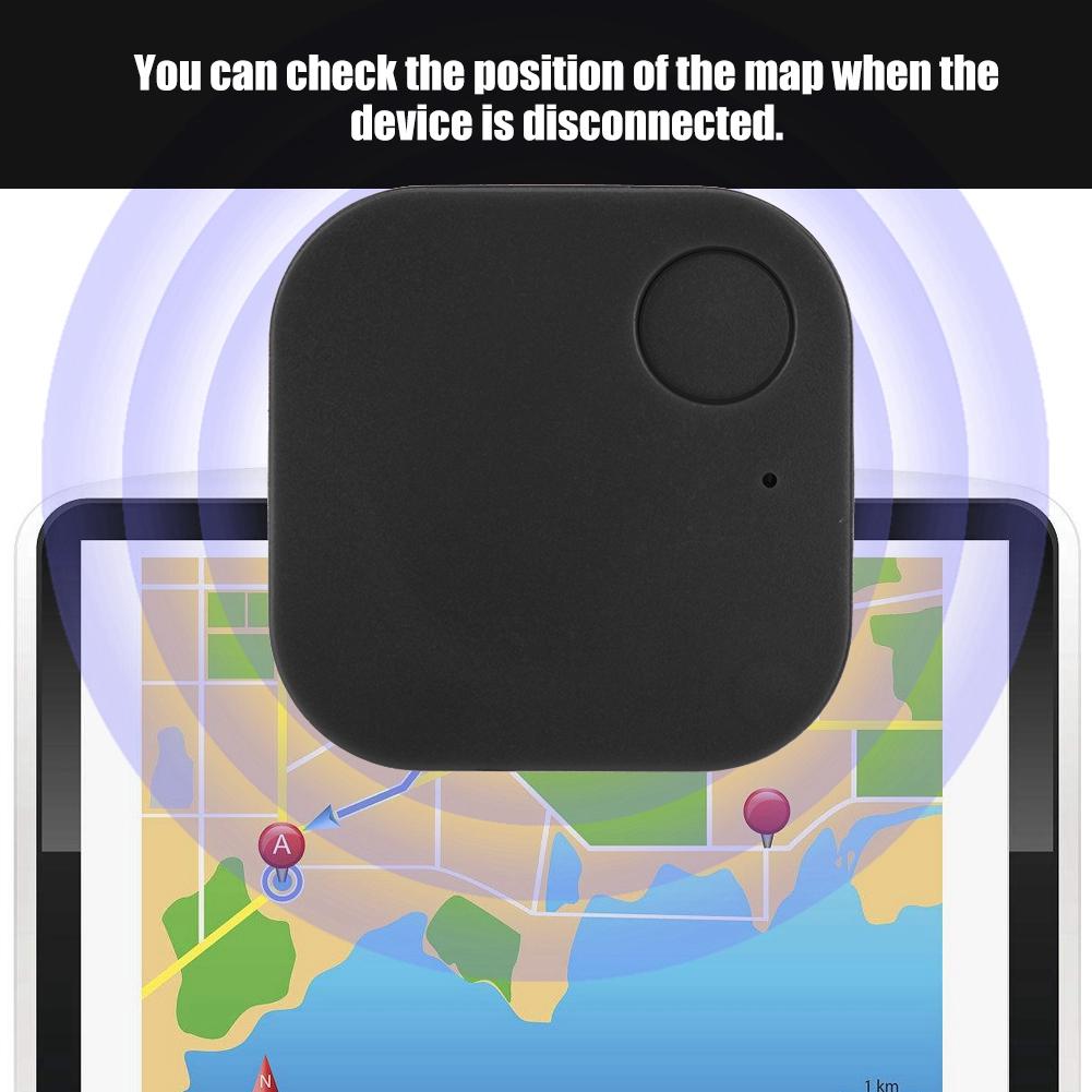 Bluetooth Finder Key Tile Tracker Key Child Pet Finder Anti lost GPS Locator Black