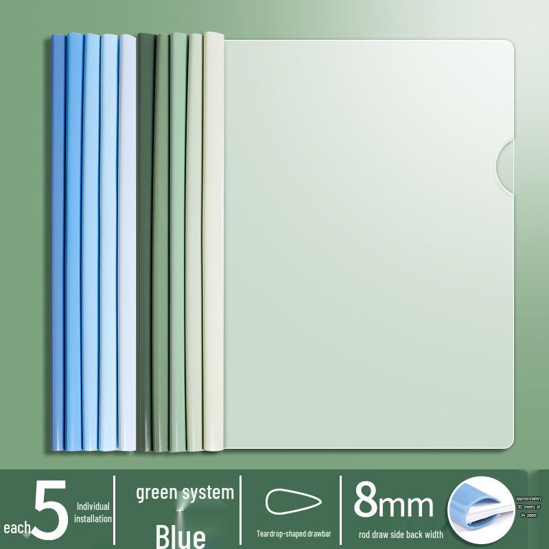 A4 Morandi Gradient Thickened Transparent Document Folder for Students