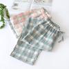 Paar Karopyjama-Hosen, Frühling, Herbst und Sommer, Herren und Damen, Gaze, bequem und frisch, lange japanische Hausanzughosen