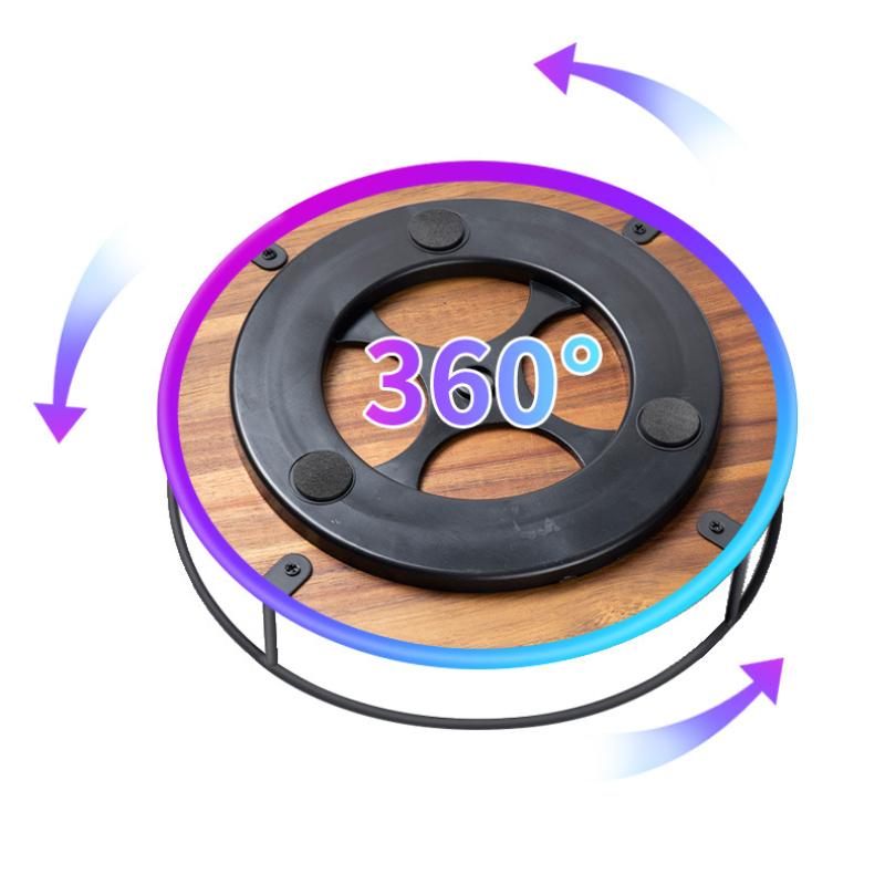 360 Degree Rotating Lazy Susan Turntable Versatile Rotating Storage Rack Round Wooden for Home Kitchen Pantry