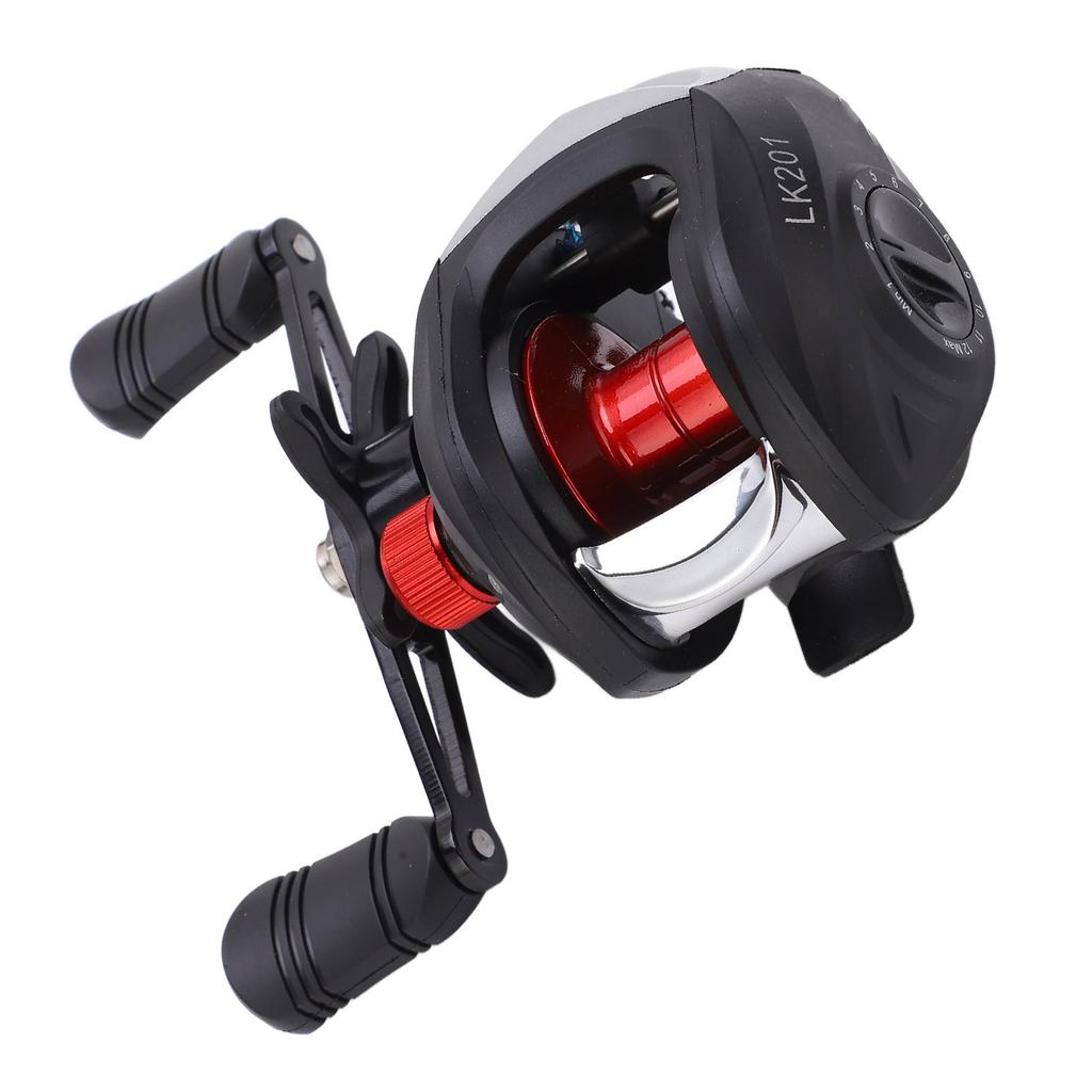 LK201 Baitcasting Reel 18+1BB 7.2:1 High Speed 8KG Max Drag Plastic Wire Cup Left Hand