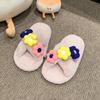 Neue Süße Mädchen Winter Fell Hausschuhe Elegante Blume Kinder Prinzessin Warme Hausschuhe Mode Weich Vielseitig Kinder Causal Schuhe