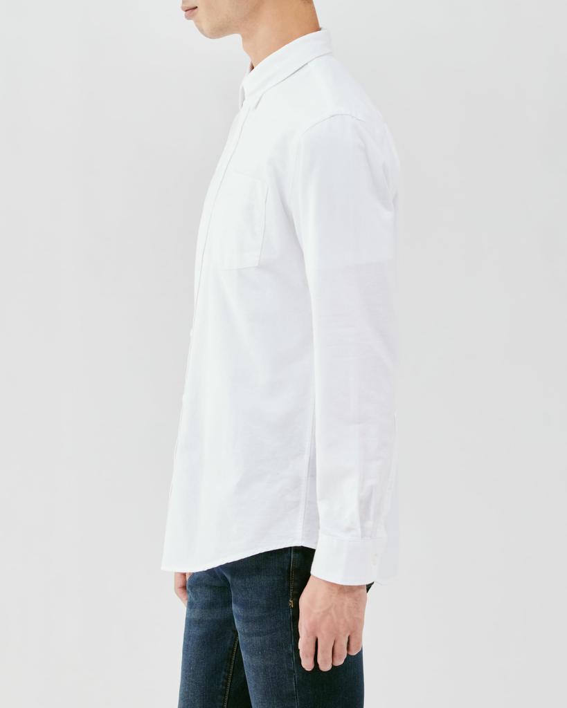 Amazon Essentials Men's Oxford Dress Shirt with Pockets, Regular Fit, Long Sleeve, White, Size XL