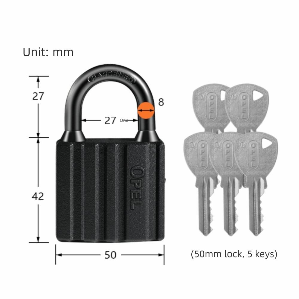 Durable Metal Heavy Duty Padlock Waterproof Safely Anti-theft Padlock with Keys Rust Proof Gate Locks Backpack