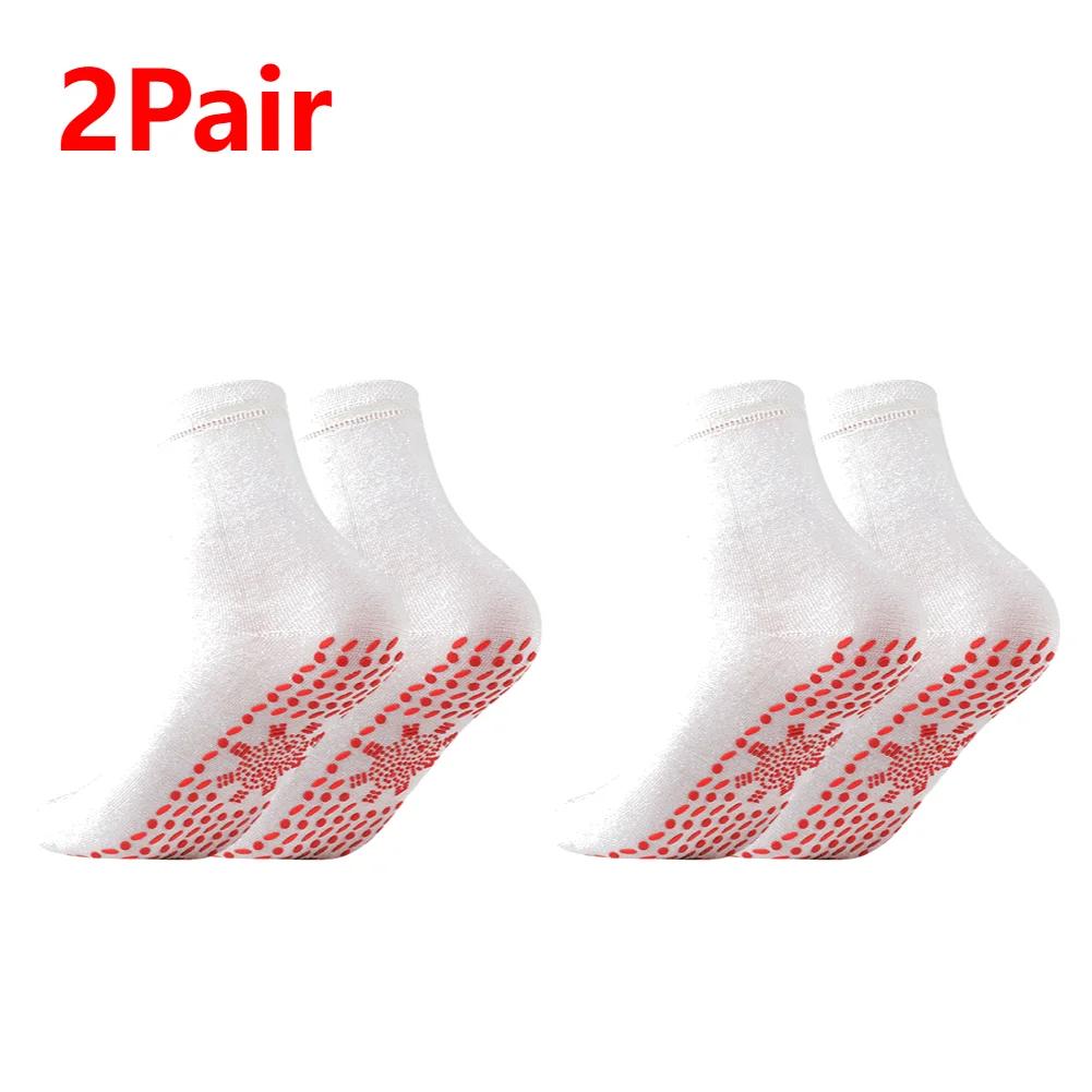 1-2pairs Socks Unisex Self-Heating Health Care Socks Tourmaline Magnetic Therapy Comfortable Breathable Foot Massager Warm
