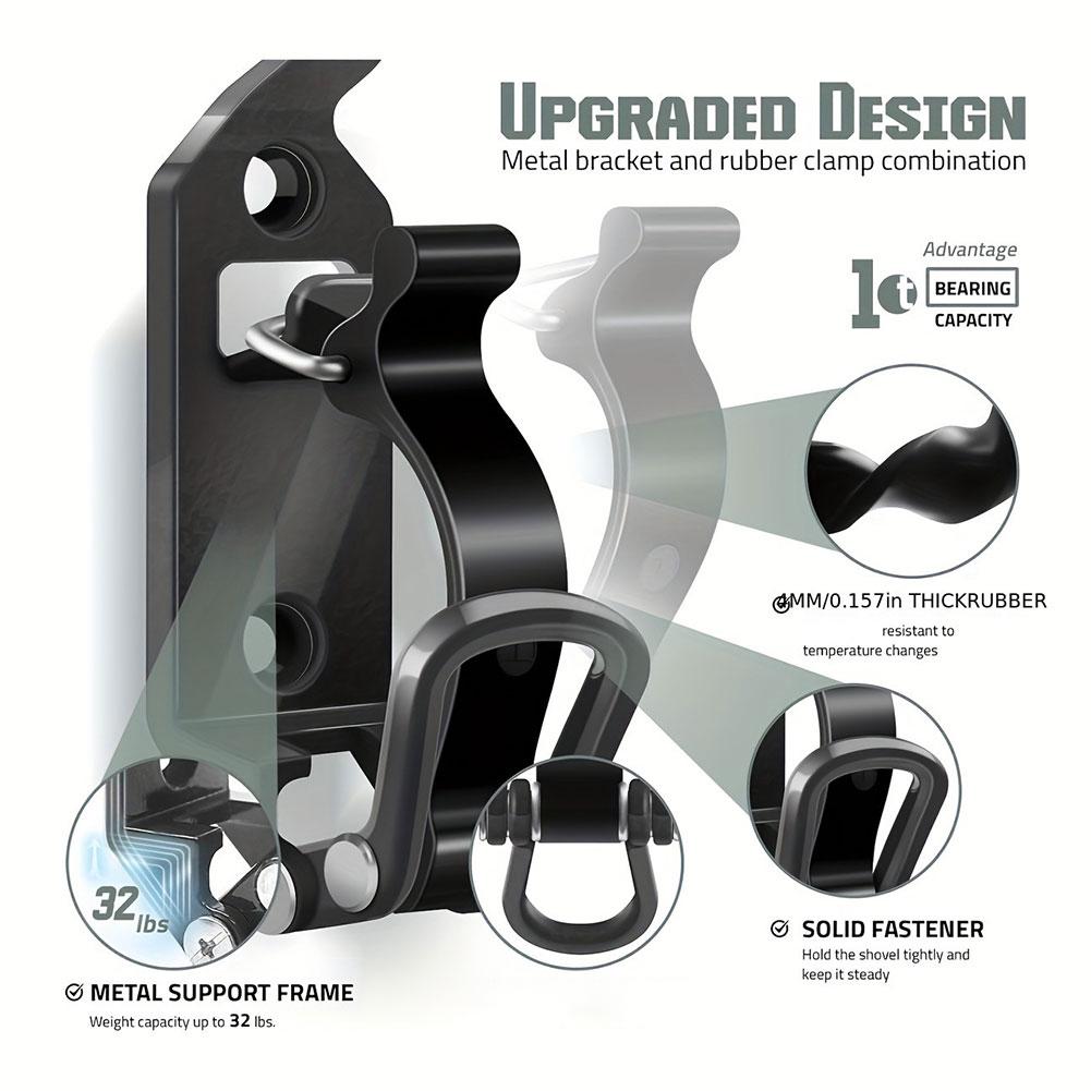 2Pcs/set Shovel Mount For Roof Rack Mount Shovel Mount Accessories Wall Mounting Brackets Versatile Shovel Mount For Roof Rack