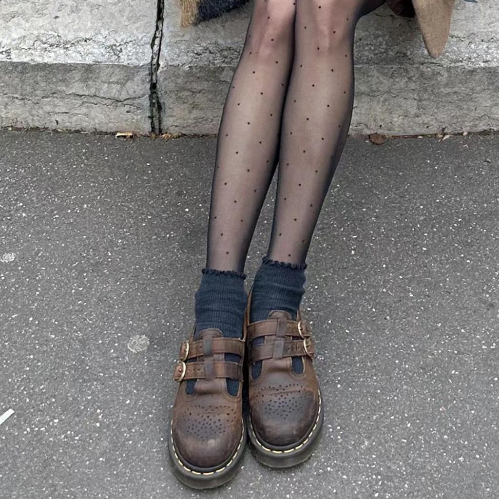 Cowhide Version~ Niche Versatile Martin Single Shoes Women's British Retro Casual Small Leather Shoes Hollow Thick-soled Mary Jane Shoes