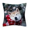 Christmas Pillowcases Cute Animal Cat and Dog Pattern Print Cushion Cover Home Decoration Living Room Sofa Cushion