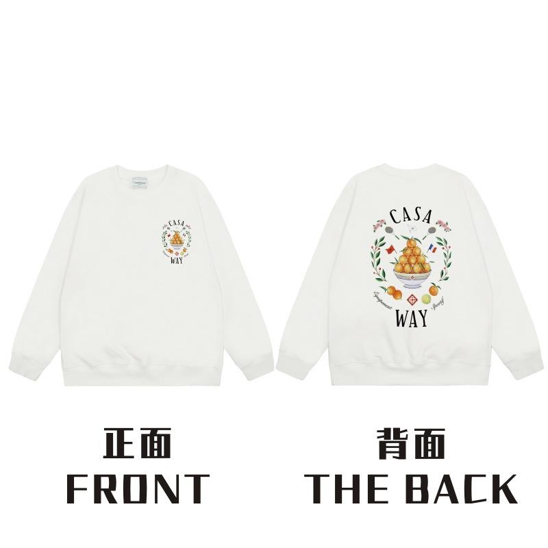 American Trendy Brand Casablanca Crew Neck Sweater Hoodie Men's Couple Ins Autumn and Winter Thickened Long-sleeved Women's T