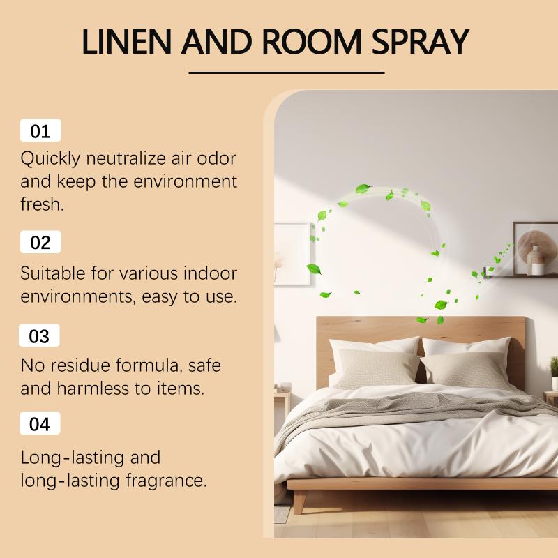 Natural Home Fragrance Spray - Plant-Based Formula Neutralizes Bad Smells, Refreshes Air, Safe & Eco-Friendly For All Rooms