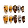 Summer European American 3D Strawberry Cherry Almond Nail Art Gel Tips