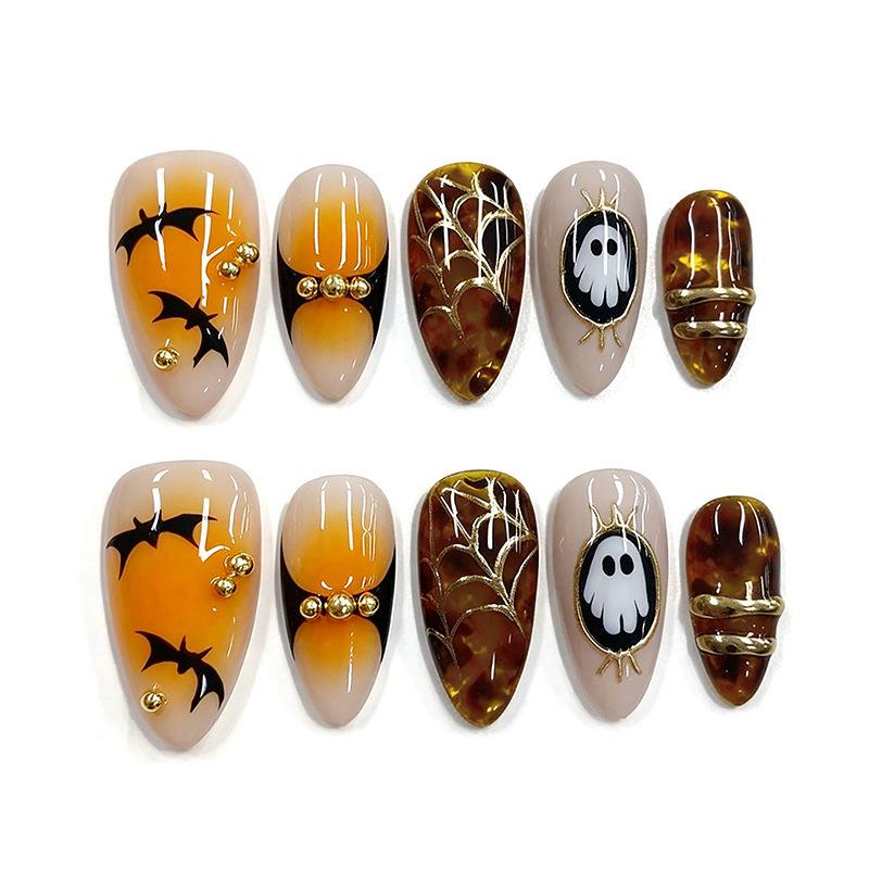Summer European American 3D Strawberry Cherry Almond Nail Art Gel Tips