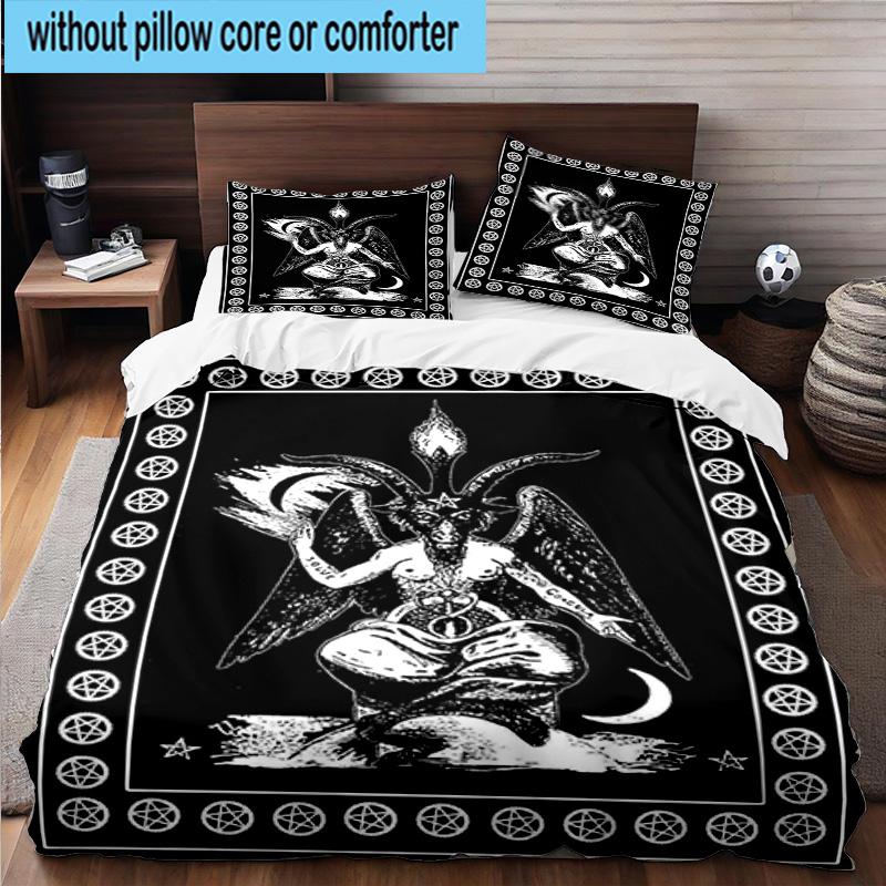Skull And Serpent Design 3pcs Bedding,Including 1pc Duvet Cover And 2pcs Pillowcases Perfect for Christmas,Ideal for Bedroom, Dormitory