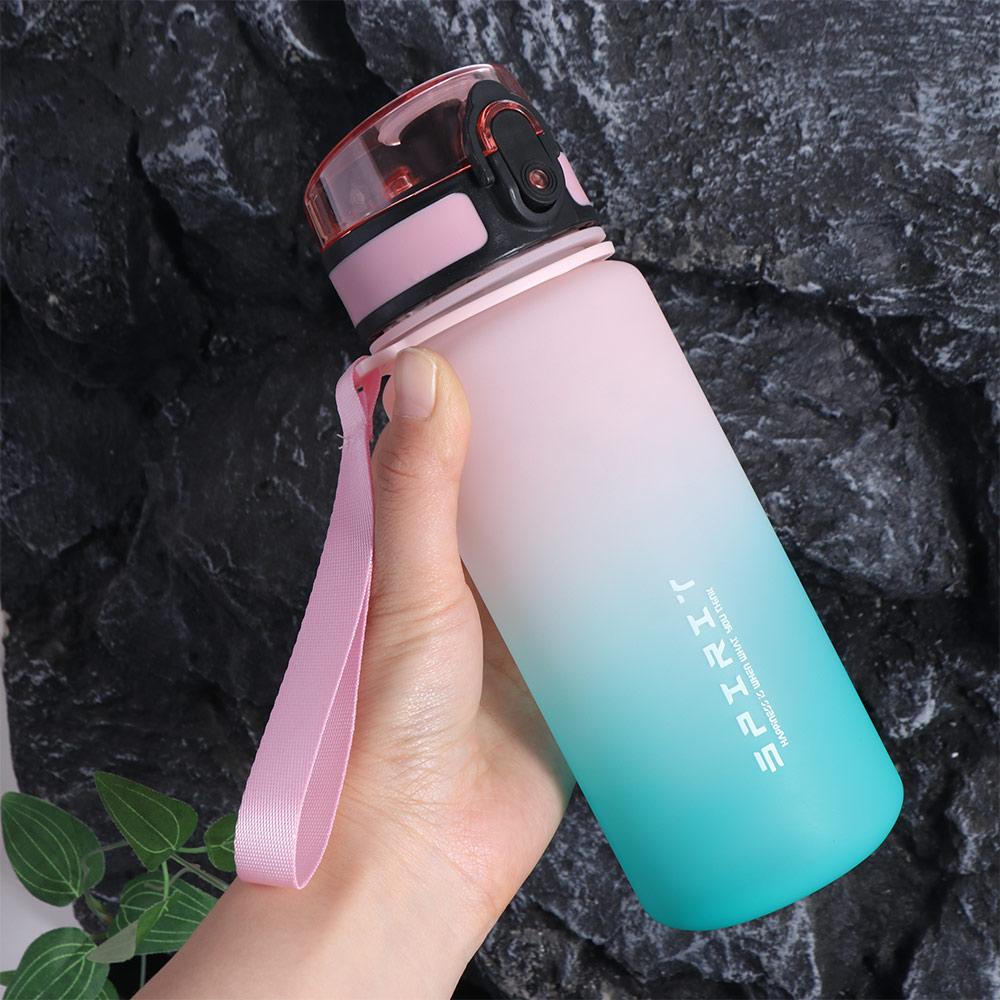 Large Capacity 1 Liter Sports Water Bottle Gradient Color Large Capacity Sports Kettle  Gym