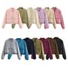 Womens Stand Collar Oversized Jacket With Large Pockets Casual Streetwear Lightweight Outerwear Fall 2025