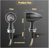 2 Pair Mini Bullet Aluminum Motorcycle Led Turn Signals 12V Brake light DRL Lamp Amber White Red Flashing Light