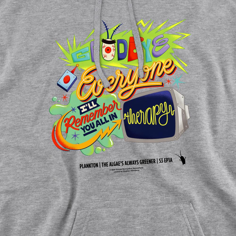 SpongeBob SquarePants Mens Therapy Plankton Hoodie