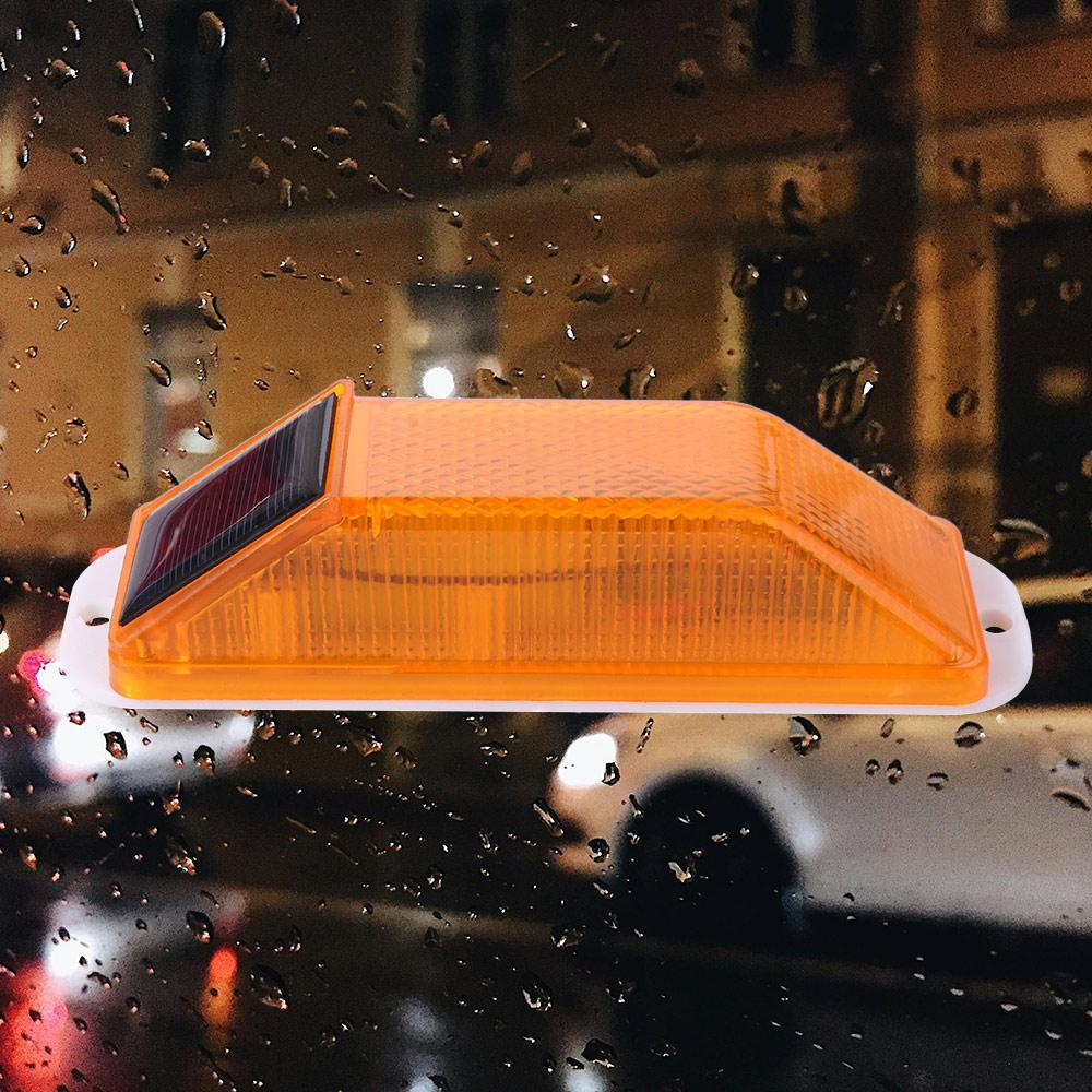 2pcs Double Side Warning LED Lamp Rechargeable Construction Obstacle Light Car Accessories