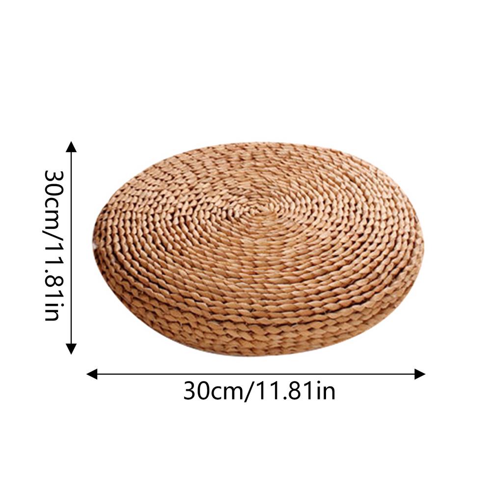 Straw Zafu Yoga Meditation Cushion Japanese Style Tatami Cushion Meditating Mat Soft And Comfortable Filled With Silk Wadding