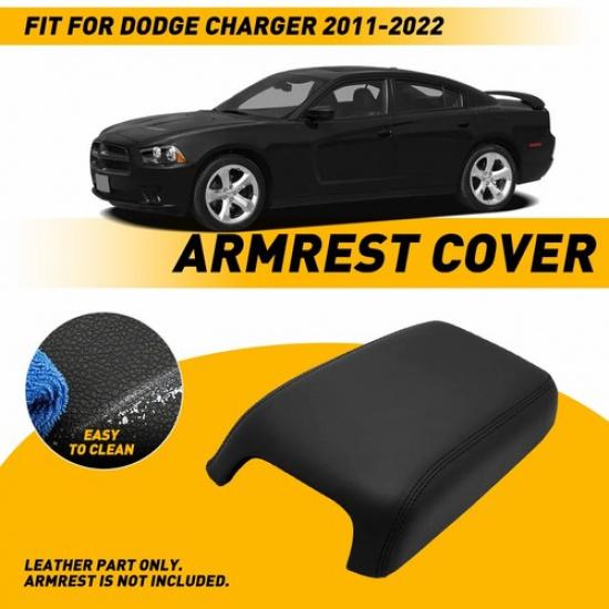 Leather Armrest Cover For 2011- Dodge Charger Center Console Pad Protector V