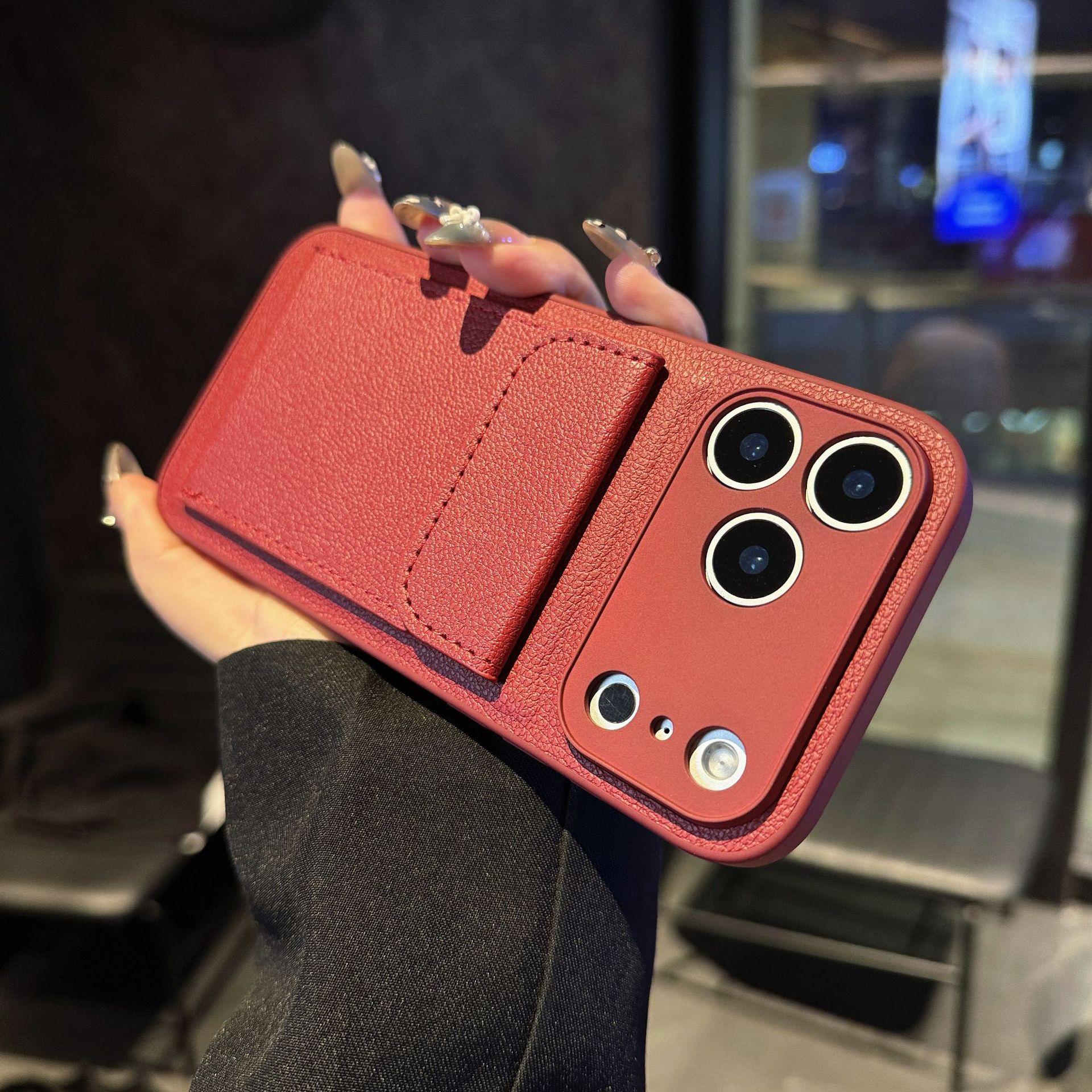 

Держатель для карт можно использовать как держатель для чехла для мобильного телефона iPhone 17 для iPhone 15pm Простой всесторонний защитный чехол 13/14 Apple 7/8PLUS