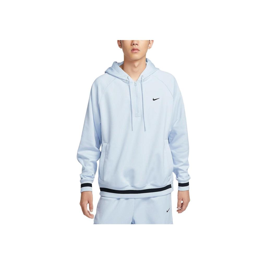 Nike Dna Therma-Fit Fleece Basketball Hoodie Comfortable Half-Zip Sweatshirt Men hoodies Platinum Black FZ0665-043