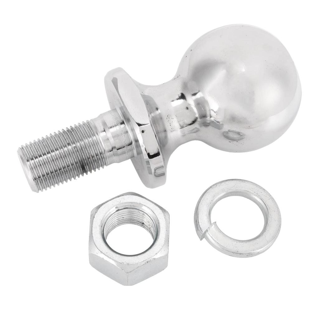 Steel + Chrome Hitch Ball, Hitch Ball Kit 1-7/8" Diameter Chrome Hex Nut Hitch
