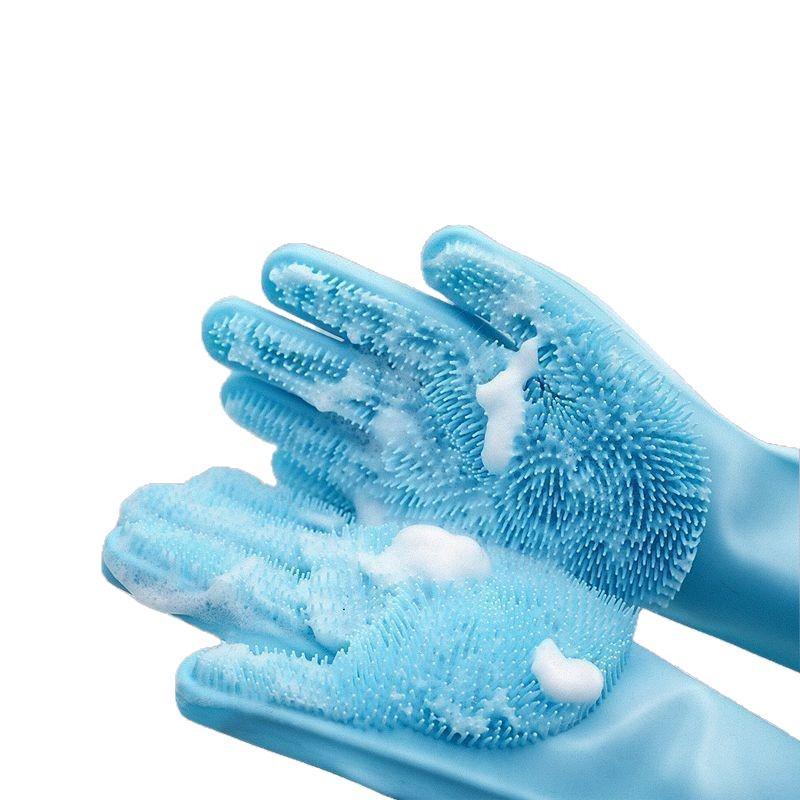 Pet Bathing Gloves - Anti-Scratch & Anti-Bite Scrubbing Brush for Dogs & Cats