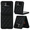 Luxury Brand Rhombic Lattice Phone Case for Samsung Galaxy Z Flip 3 Flip4 Silicone TPU Case Protection Shockproof Cover